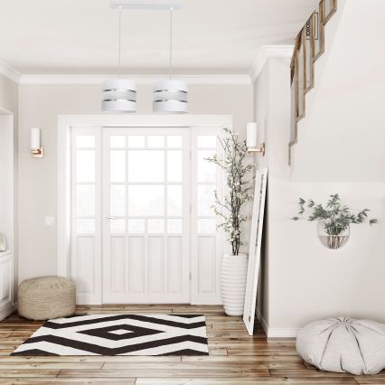 Πολύφωτο κρεμαστό ράγα  HELEN 2xE27/15W/230V λευκό