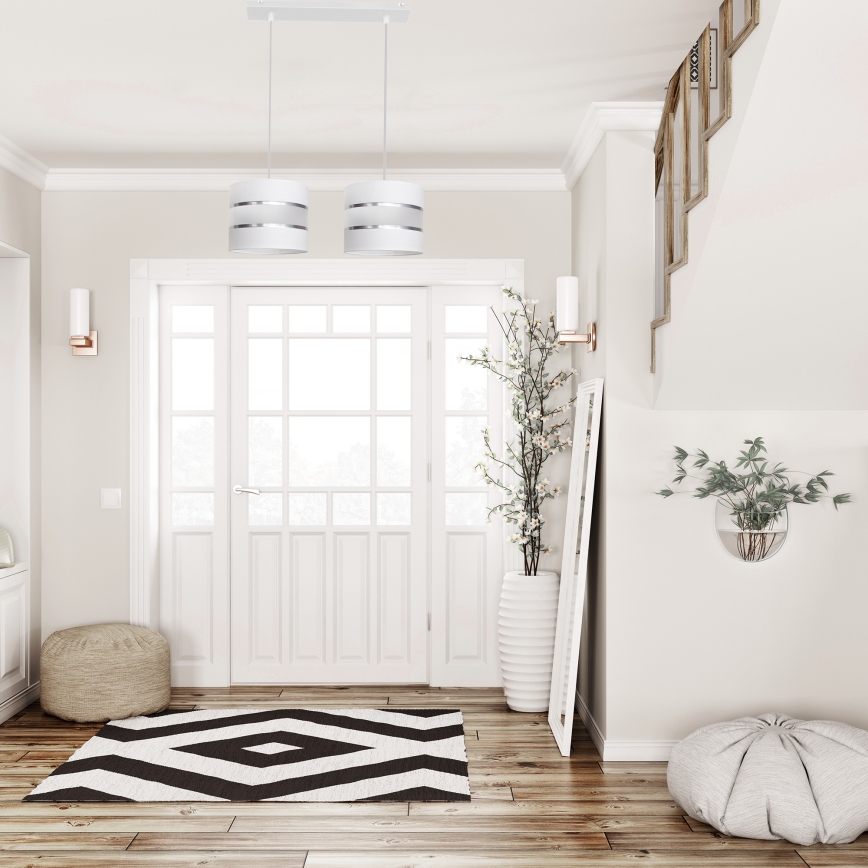 Πολύφωτο κρεμαστό ράγα  HELEN 2xE27/15W/230V λευκό