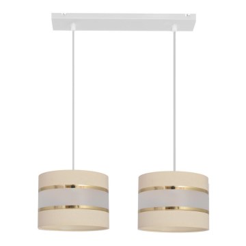 Πολύφωτο κρεμαστό ράγα HELEN 2xE27/15W/230V κρεμ