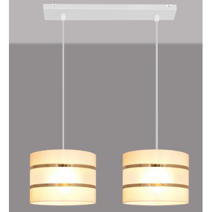 Πολύφωτο κρεμαστό ράγα HELEN 2xE27/15W/230V κρεμ