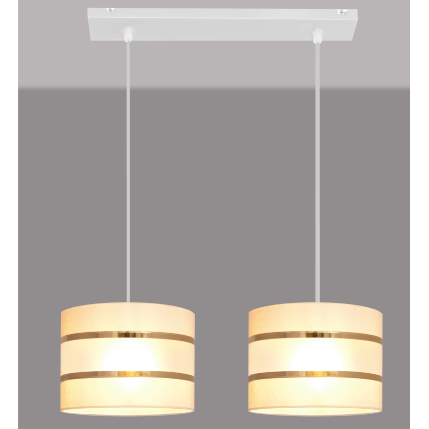 Πολύφωτο κρεμαστό ράγα HELEN 2xE27/15W/230V κρεμ