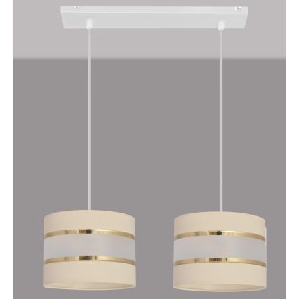 Πολύφωτο κρεμαστό ράγα HELEN 2xE27/15W/230V κρεμ