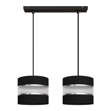 Πολύφωτο κρεμαστό ράγα HELEN 2xE27/15W/230V μαύρο