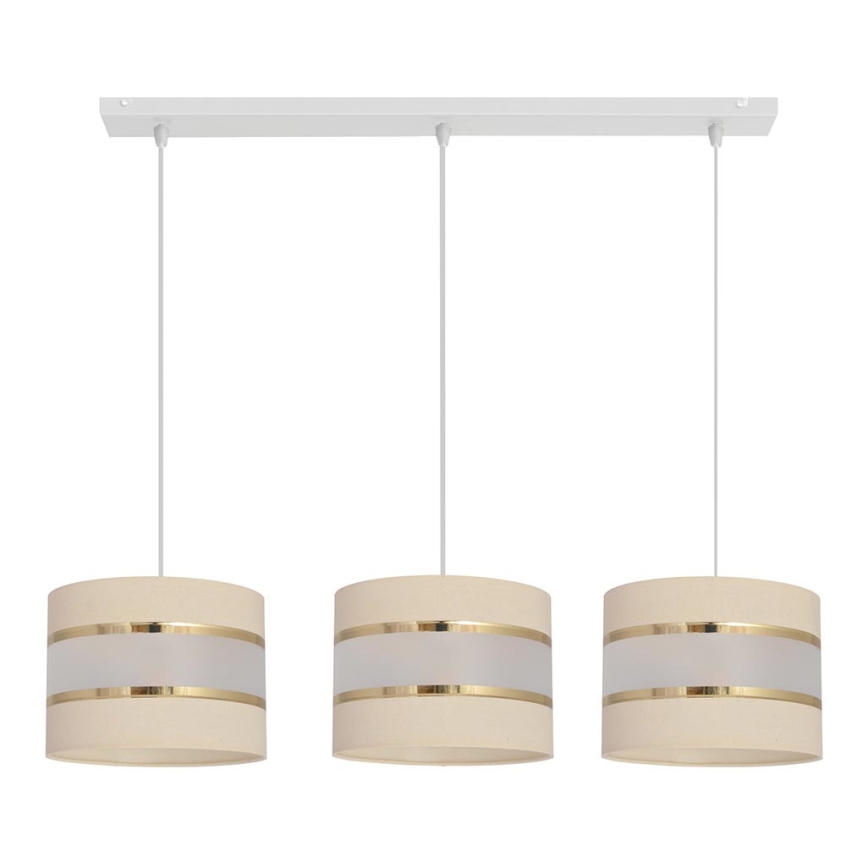 Πολύφωτο κρεμαστό ράγα HELEN 3xE27/15W/230V κρεμ