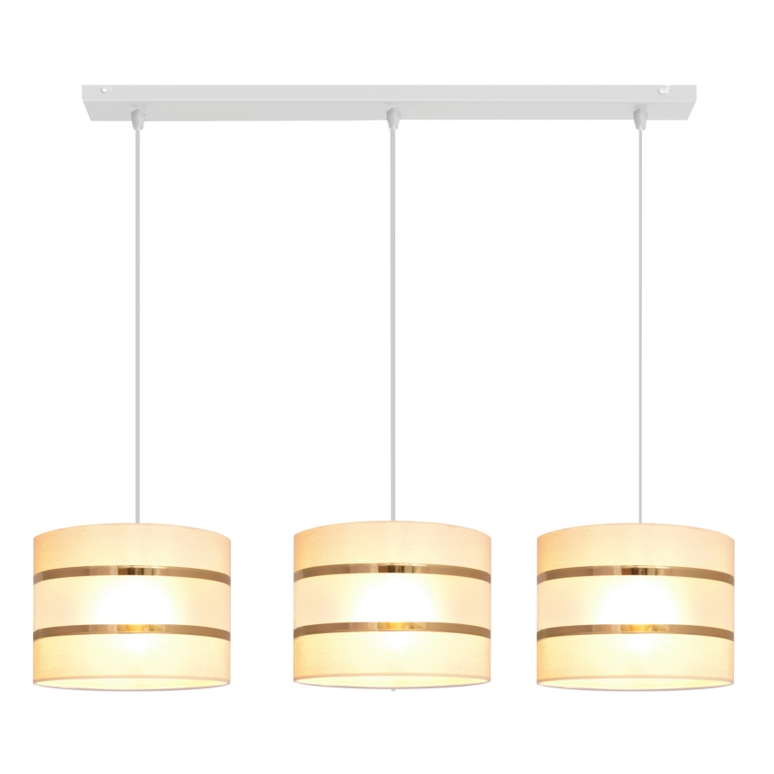 Πολύφωτο κρεμαστό ράγα HELEN 3xE27/15W/230V κρεμ