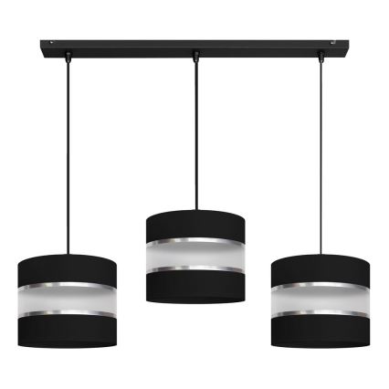 Πολύφωτο κρεμαστό ράγα HELEN 3xE27/15W/230V μαύρο