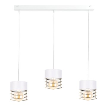 Πολύφωτο κρεμαστό ράγα ROY 3xE27/60W/230V λευκό