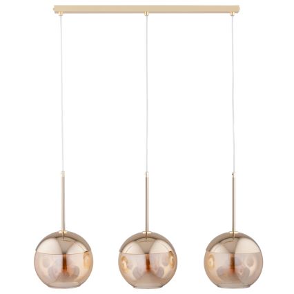 Πολύφωτο κρεμαστό ράγα VOLDA 3xE27/60W/230V ορείχαλκος