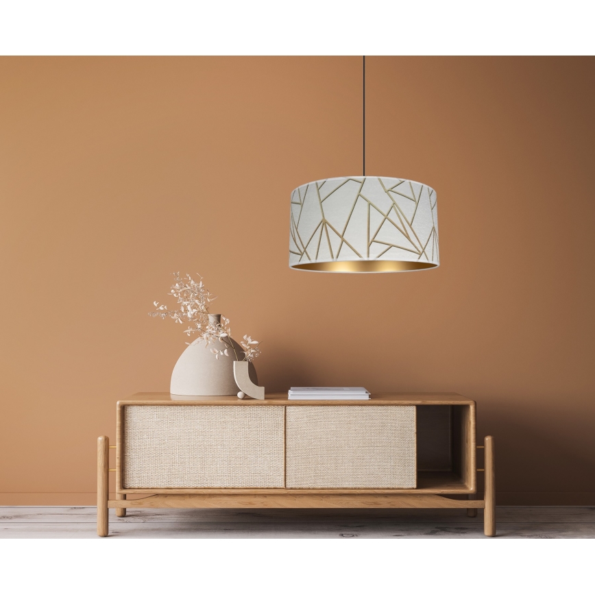 Πολύφωτο κρεμαστό RELLA 1xE27/60W/230V λευκό/χρυσό