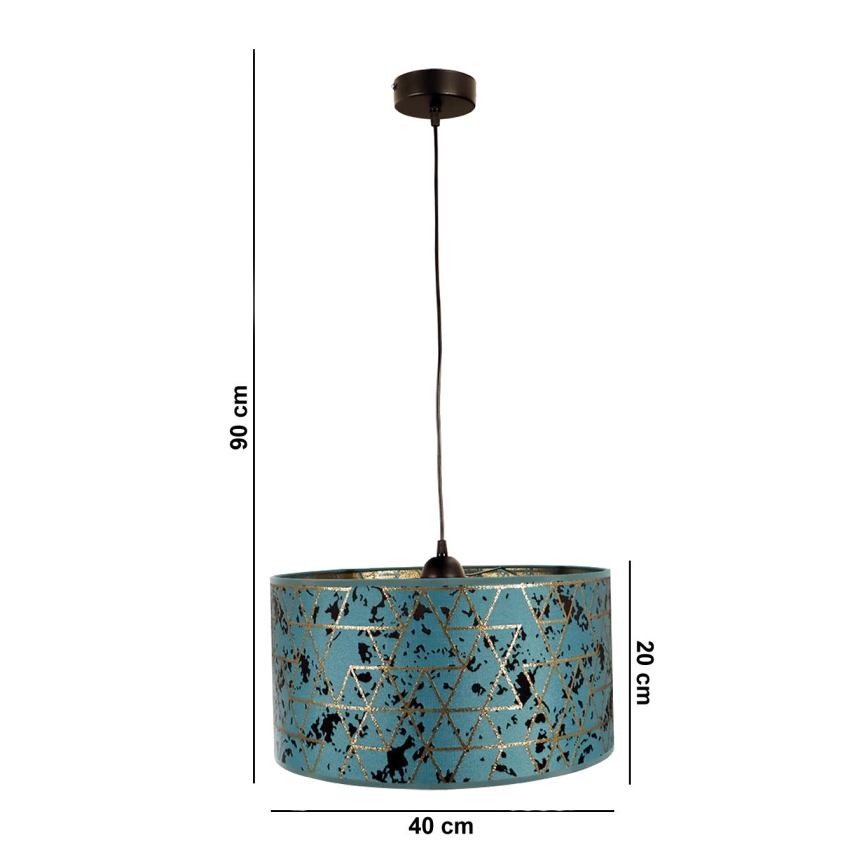 Πολύφωτο κρεμαστό REZO 1xE27/60W/230V τυρκουάζ