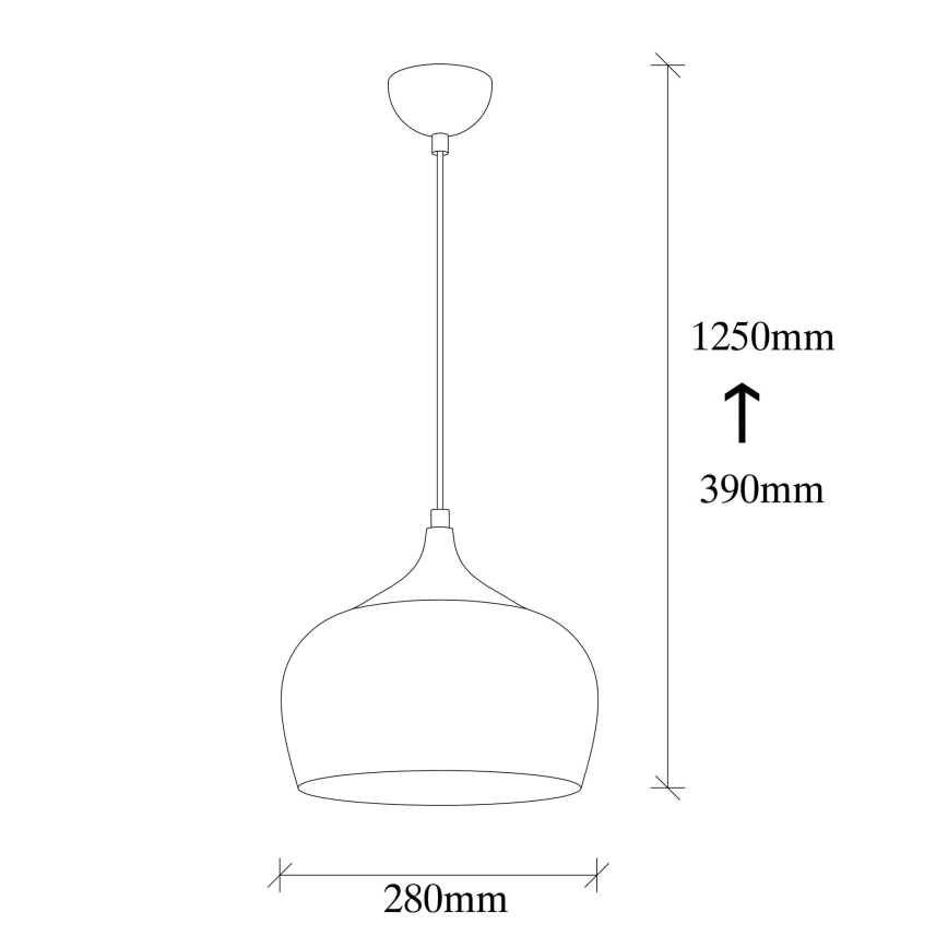 Πολύφωτο κρεμαστό SAGLAM 1xE27/40W/230V