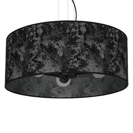 Πολύφωτο κρεμαστό SATINO 3xE27/60W/230V μαύρο/γκρι