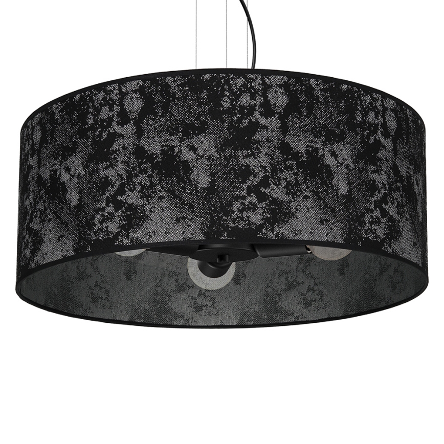 Πολύφωτο κρεμαστό SATINO 3xE27/60W/230V μαύρο/γκρι