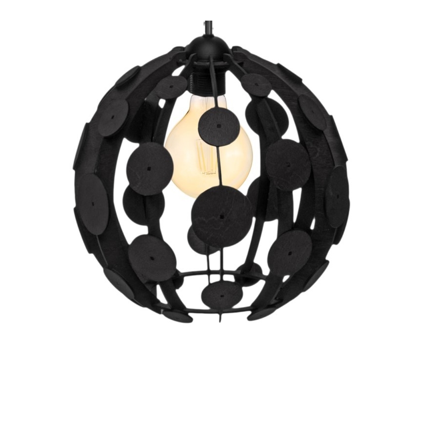 Πολύφωτο κρεμαστό με σύρμα GAIA 3xE27/60W/230V μαύρο/καφέ