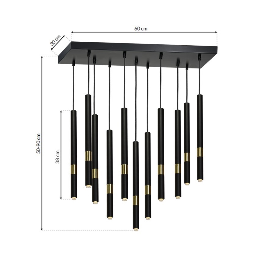 Πολύφωτο κρεμαστό με σύρμα MONZA 11xG9/7W/230V