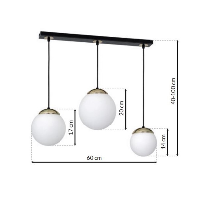 Πολύφωτο κρεμαστό με σύρμα SPARTA 3xE14/40W/230V