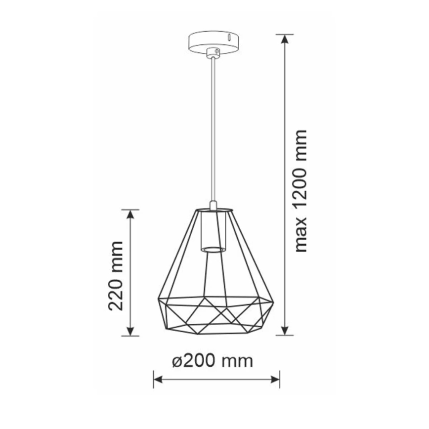 Πολύφωτο κρεμαστό με σύρμα VIGO 1xE27/20W/230V
