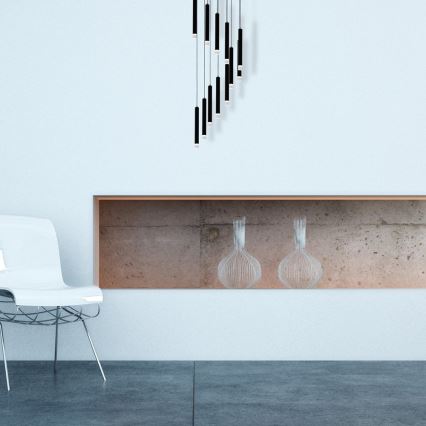 Πολύφωτο LED σε σχοινί CARBON 12xLED/12W/230V