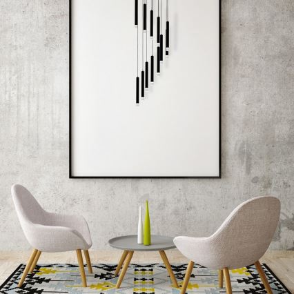 Πολύφωτο LED σε σχοινί CARBON 12xLED/12W/230V