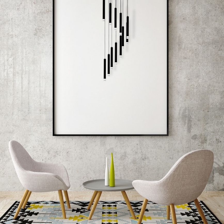 Πολύφωτο LED σε σχοινί CARBON 12xLED/12W/230V