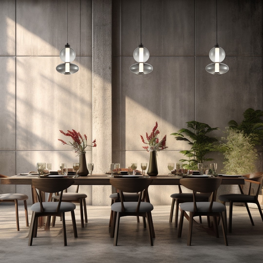 Πολύφωτο LED με συρματόσχοινο DAPHNE LED/12W/230V γκρι