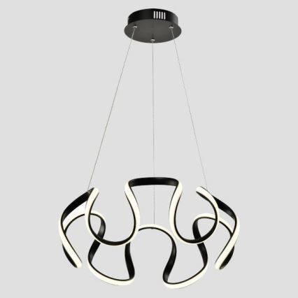 Πολύφωτο LED με συρματόσχοινο LED/60W/230V 3000K μαύρο