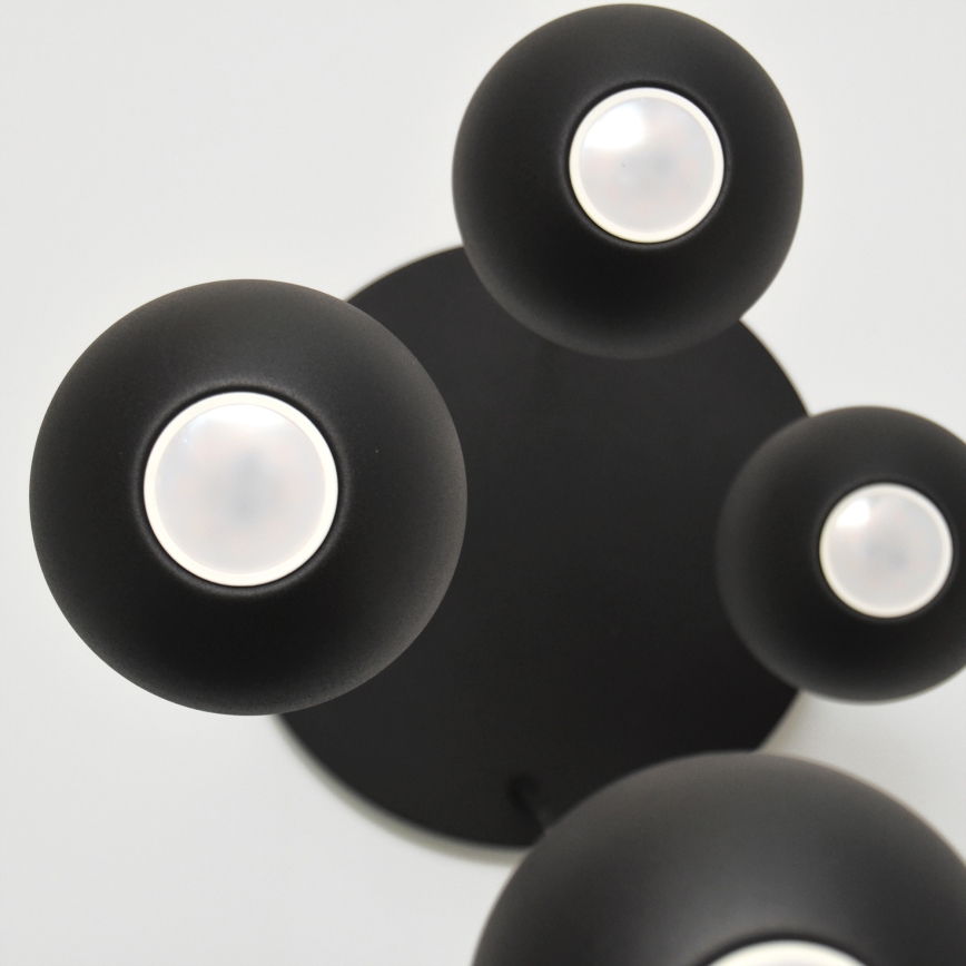 Πολύφωτο LED με συρματόσχοινο MIDWAY 4xGU10/4,8W/230V μαύρο