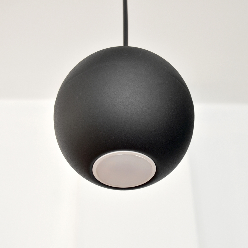 Πολύφωτο LED με συρματόσχοινο MIDWAY 4xGU10/4,8W/230V μαύρο