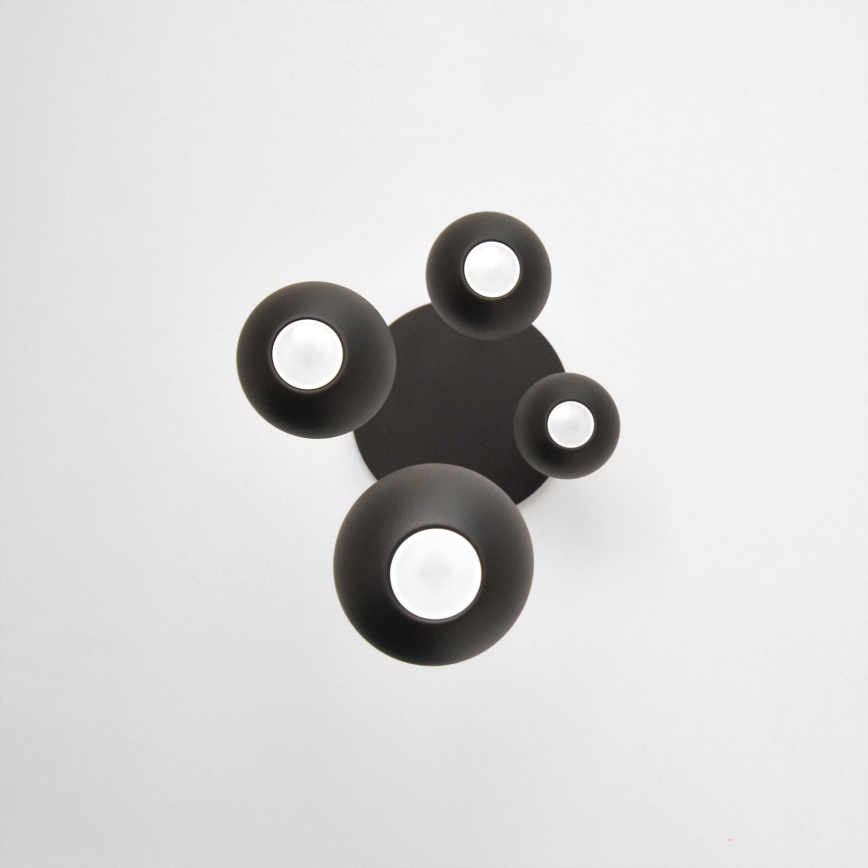 Πολύφωτο LED με συρματόσχοινο MIDWAY 4xGU10/4,8W/230V μαύρο