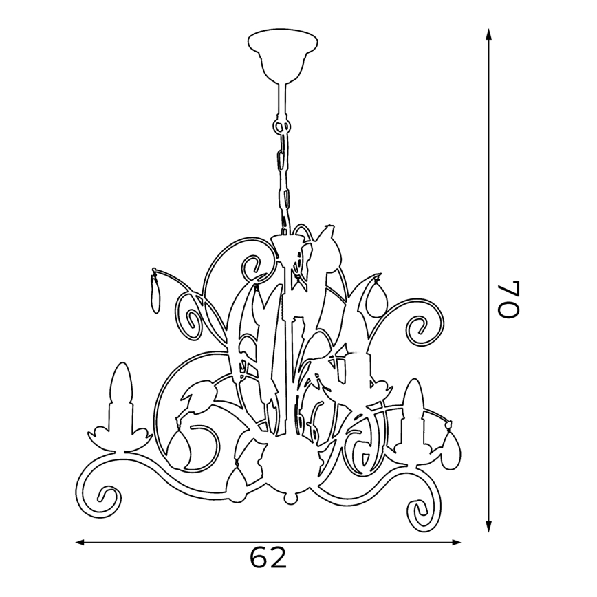 Πολύφωτο LUCE 3xE14/60W/230V