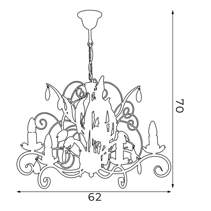 Πολύφωτο LUCE 5xE14/60W/230V
