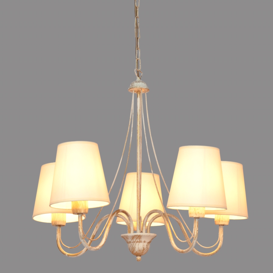 Πολύφωτο MALBO 5xE27/15W/230V μπεζ