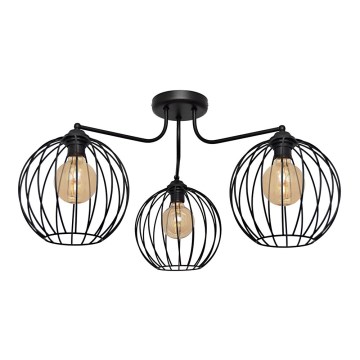 Πολύφωτο MERCURE 3xE27/15W/230V μαύρο