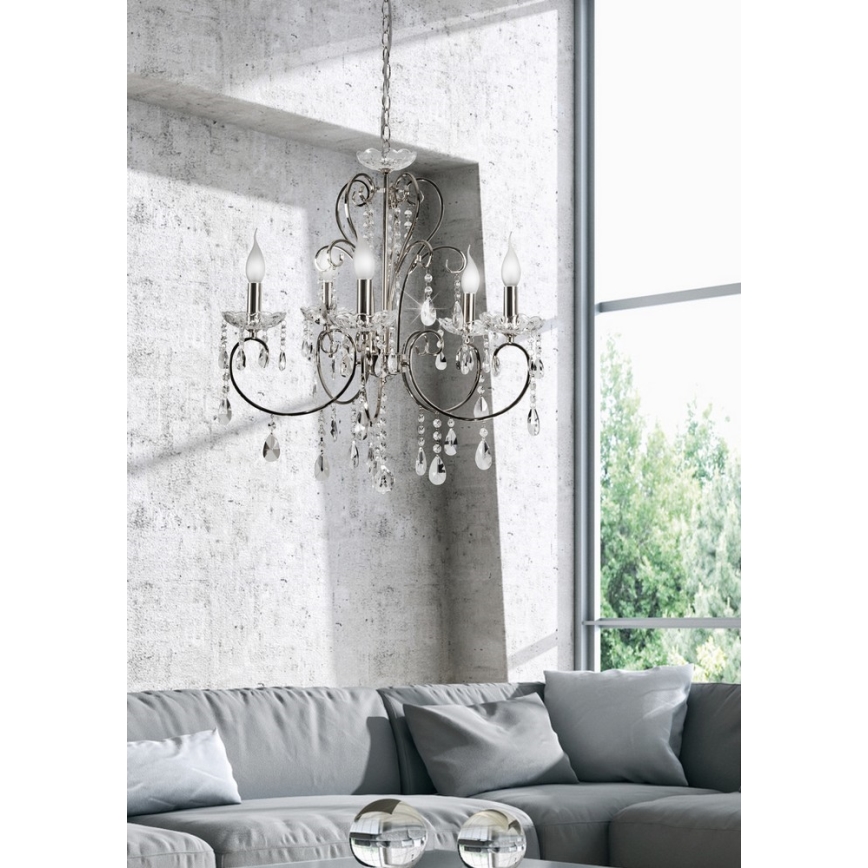 Πολύφωτο σε αλυσίδα AURORA 5xE14/40W/230V