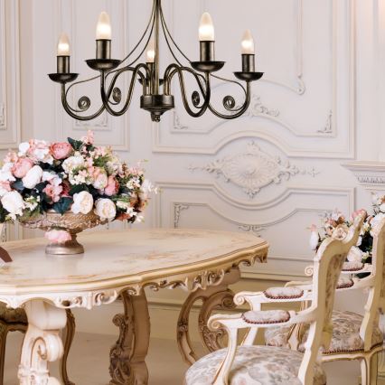 Πολύφωτο σε αλυσίδα DONATO 6xE14/40W/230V