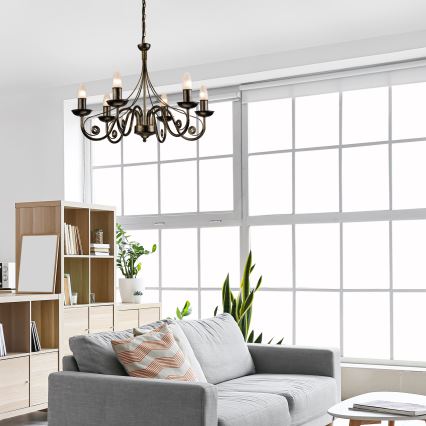 Πολύφωτο σε αλυσίδα DONATO 6xE14/40W/230V