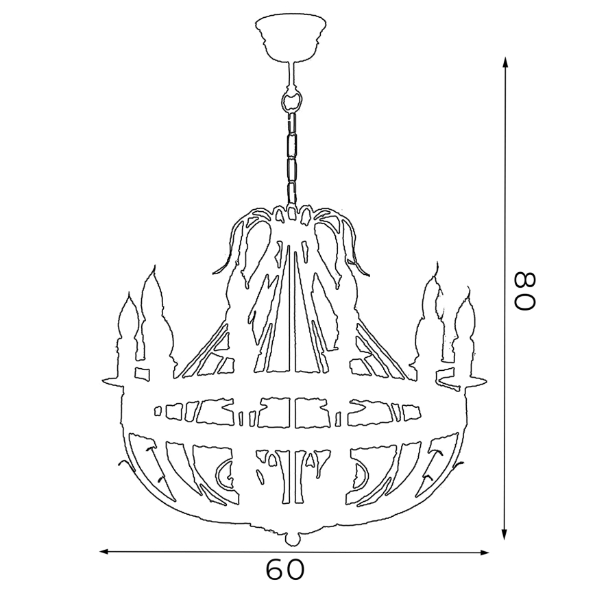 Πολύφωτο σε αλυσίδα LOARA 10xE14/60W/230V