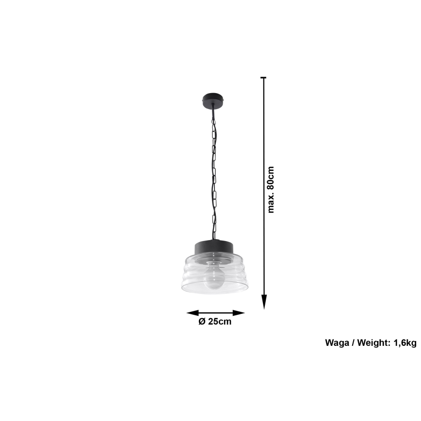 Πολύφωτο σε αλυσίδα MARINA 1xE27/60W/230V