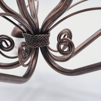 Πολύφωτο σε αλυσίδα RETRO II 5xE27/60W/230V μπρονζέ πατίνα