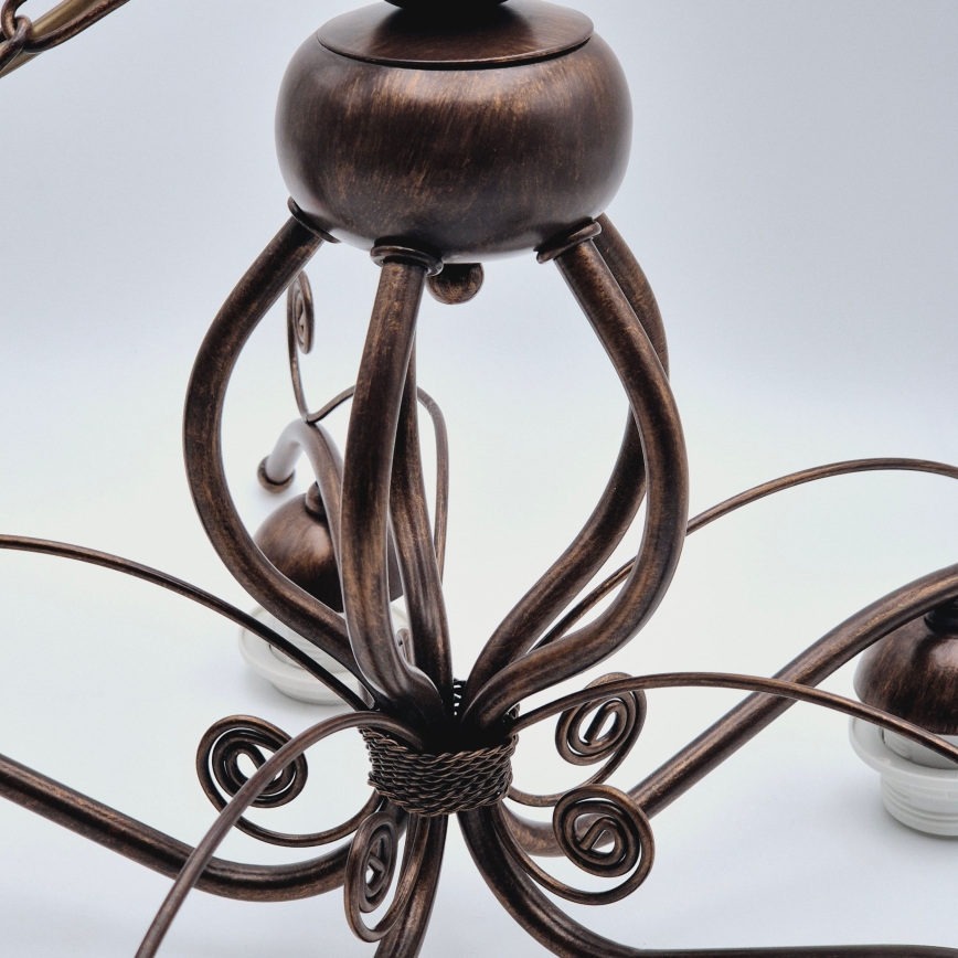 Πολύφωτο σε αλυσίδα RETRO II 5xE27/60W/230V μπρονζέ πατίνα