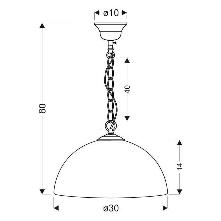 Πολύφωτο σε αλυσίδα SUGAR 1xE27/60W/230V λευκό