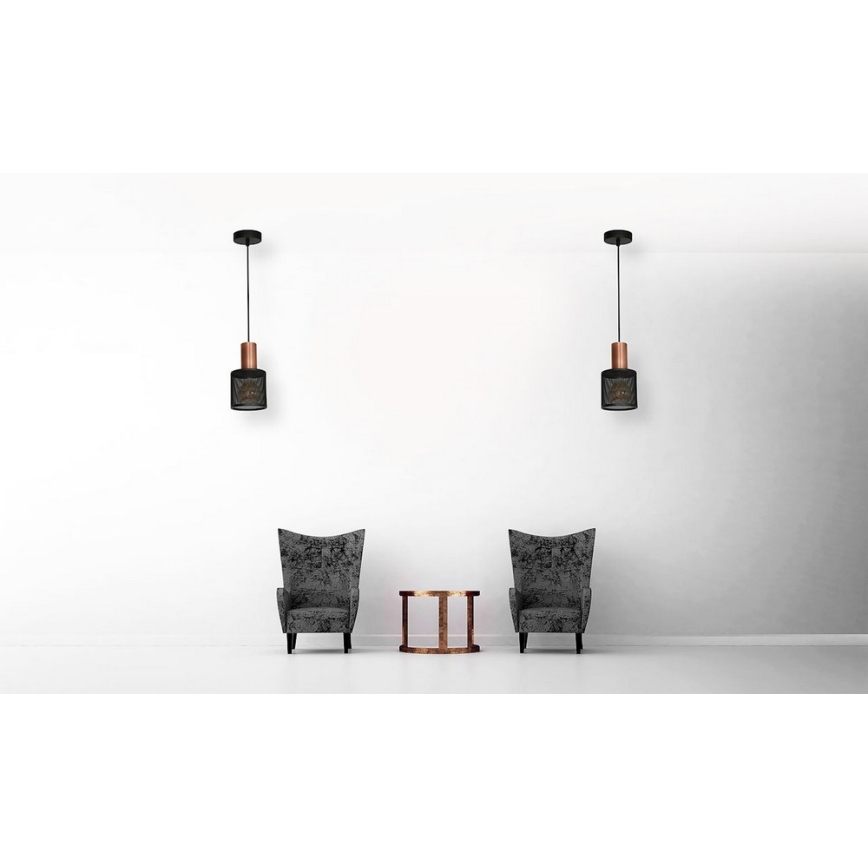 Πολύφωτο σε σχοινί ARES BLACK 1xE27/60W/230V