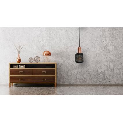 Πολύφωτο σε σχοινί ARES BLACK 1xE27/60W/230V