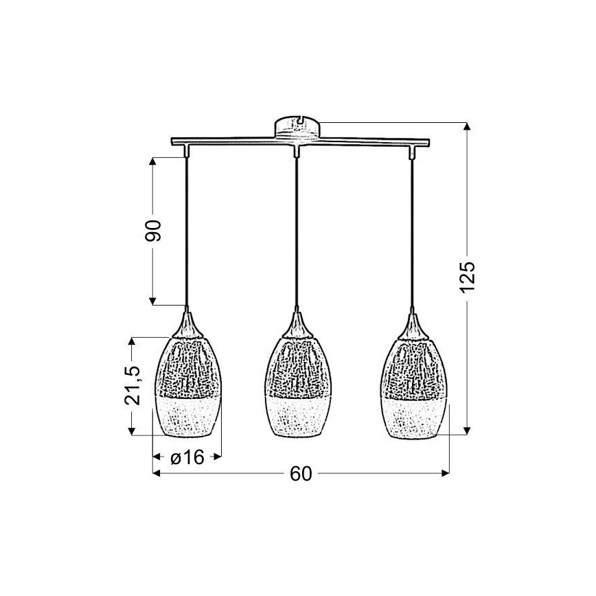 Πολύφωτο σε σχοινί CELIA 3xE27/60W/230V