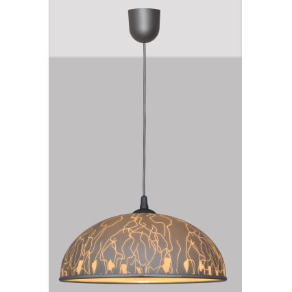 Πολύφωτο σε σχοινί CIRCLE 1xE27/15W/230V γκρι