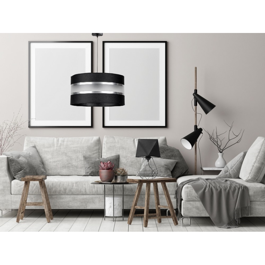 Πολύφωτο σε σχοινί CORAL 1xE27/60W/230V μαύρο