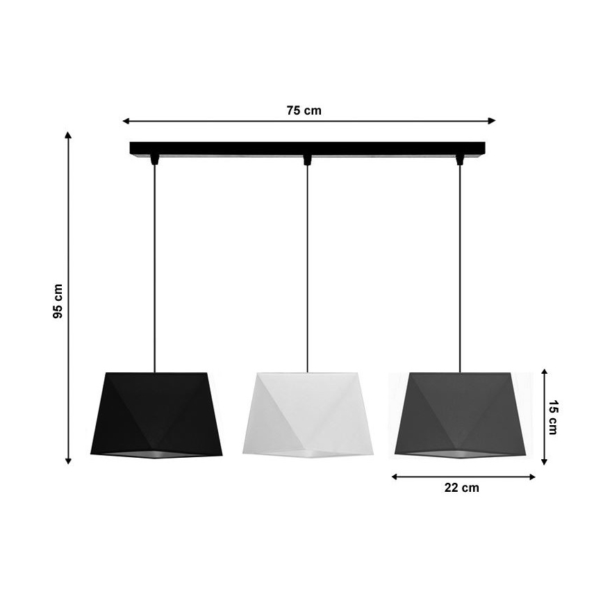 Πολύφωτο σε σχοινί DIAMENT 3xE27/60W/230V