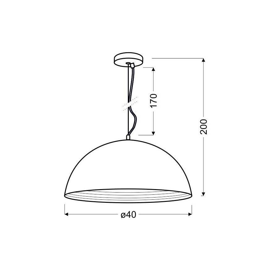Πολύφωτο σε σχοινί DORADA 1xE27/60W/230V χρώμιο