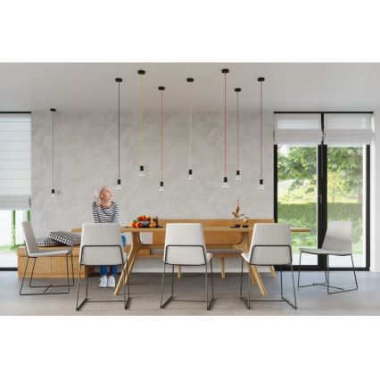 Πολύφωτο σε σχοινί EDISON 1xE27/60W/230V μαύρο