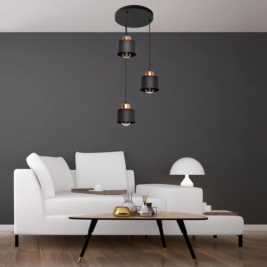 Πολύφωτο σε σχοινί EDISON 3xE27/15W/230V